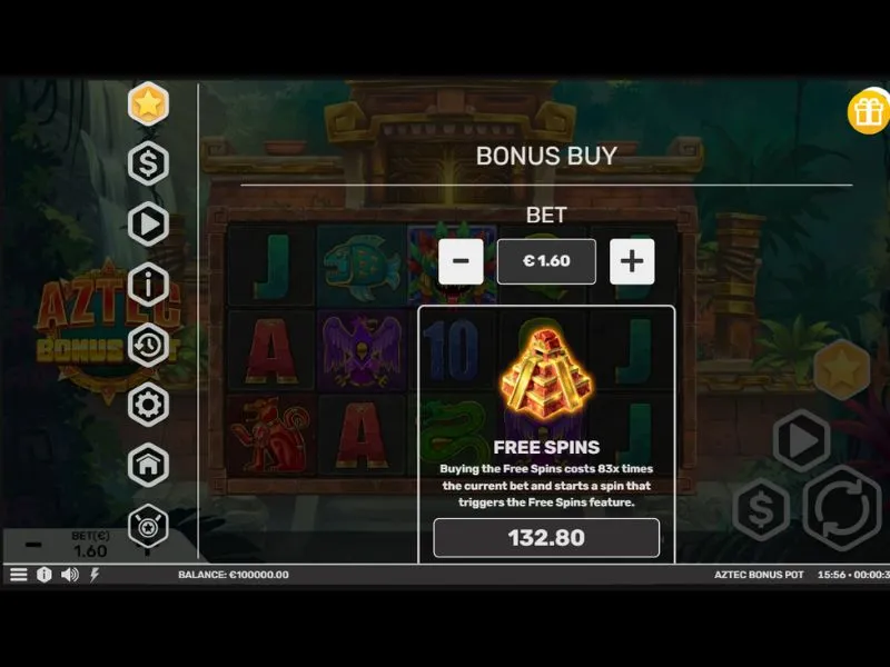 Символы и бонусы Aztec Bonus Pot