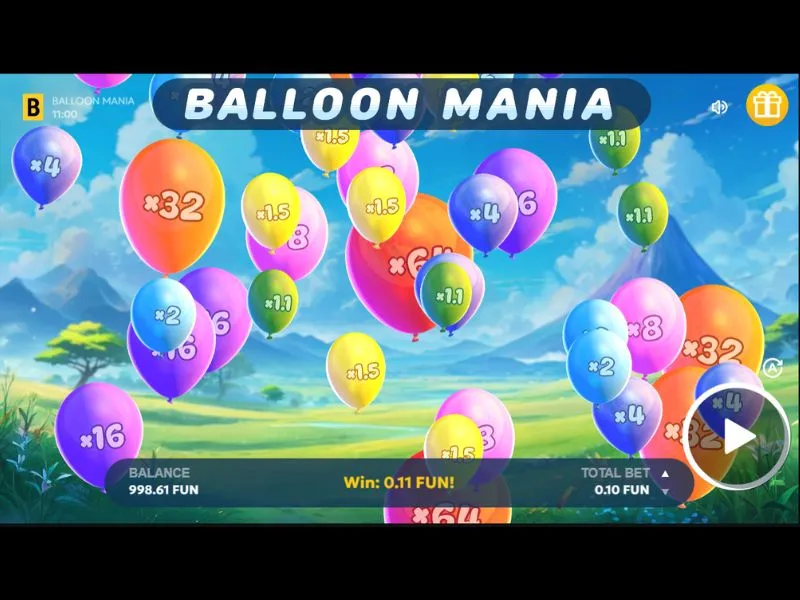 Balloon Mania game plot and atmosphere