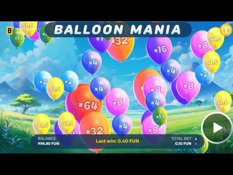 Play Balloon Mania crash game for money