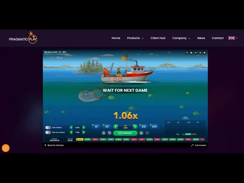 Играть в Big Bass Crash
