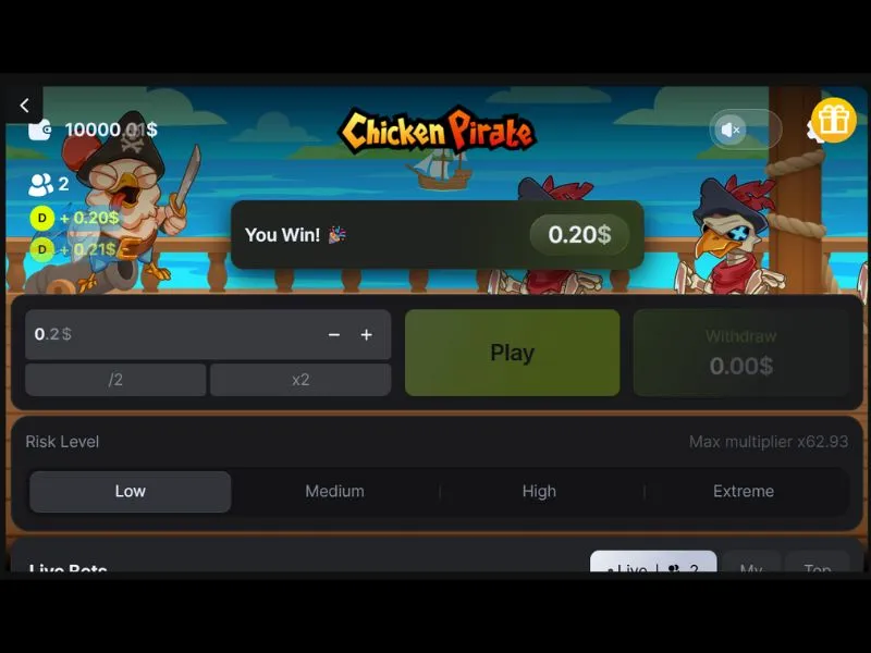 Play Chicken Pirate for free