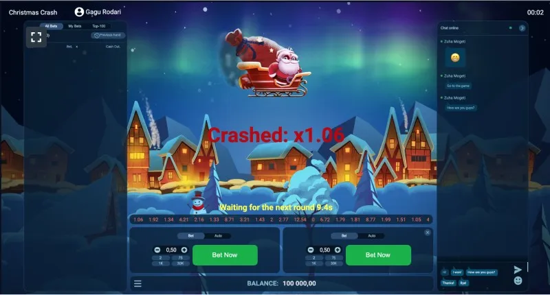 Caraterísticas do jogo Christmas Crash