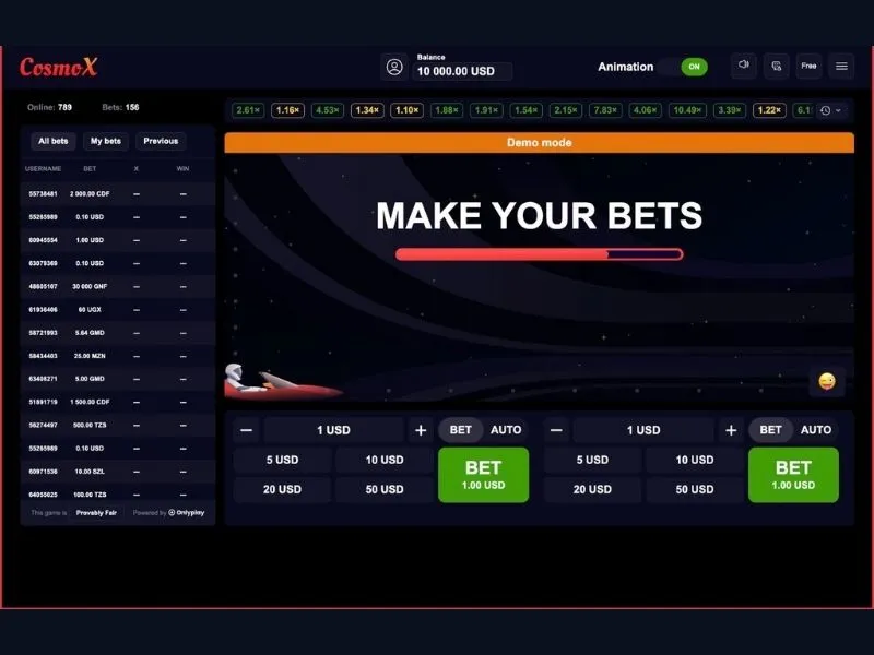 Play CosmoX Space Slot