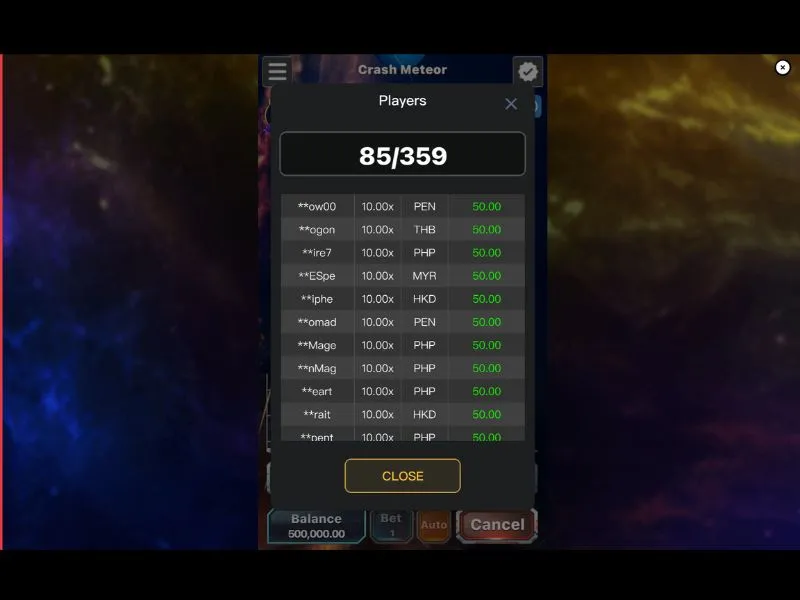 Estrategias y tácticas de Crash Meteor Gemini