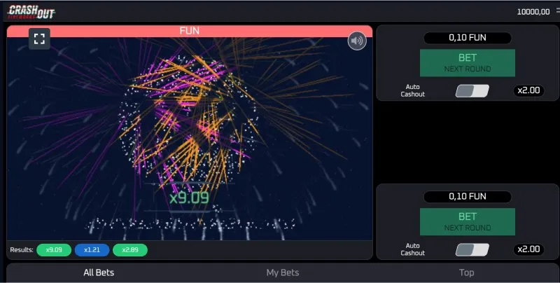 Enredo do jogo Crashout Fireworks
