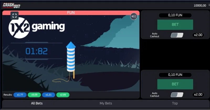 Jogar o jogo Crashout Fireworks de graça ou a dinheiro