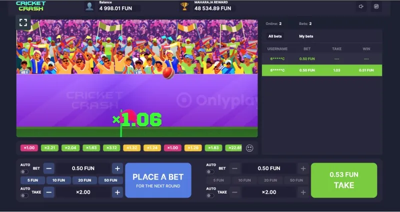 Dónde jugar al Cricket Crash