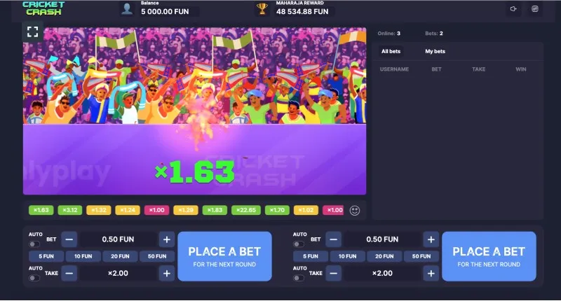 Juega al Cricket Crash gratis o por dinero