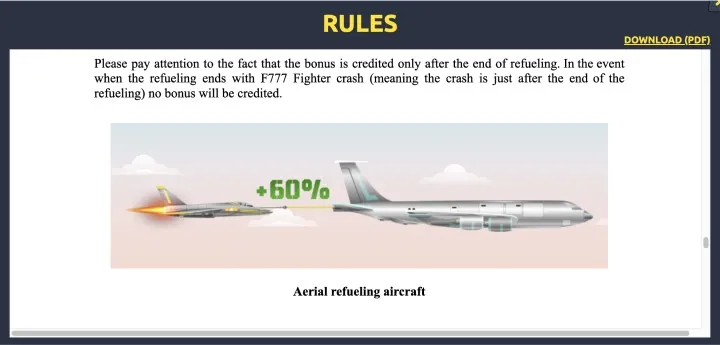 Juega al F777 Fighter crash por dinero en el casino online