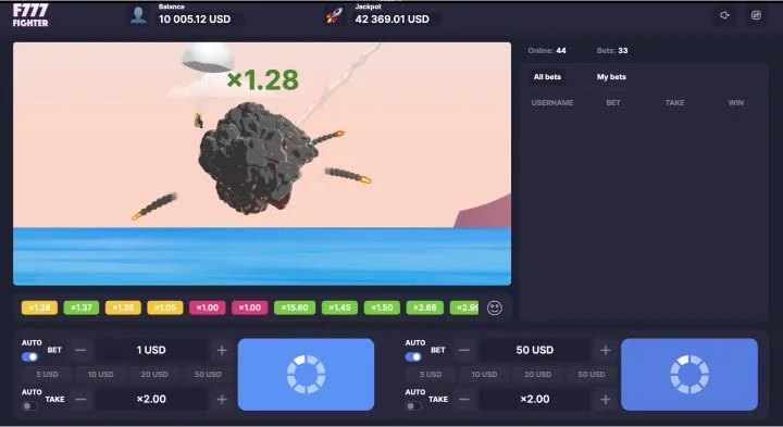 Juega al F777 Fighter gratis y con dinero real
