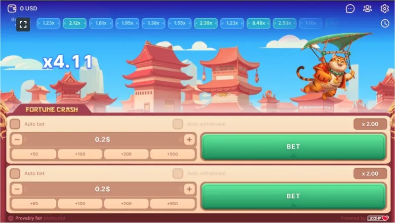 Caraterísticas do Fortune Crash Game