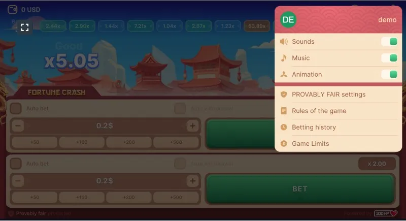Dicas e sugestões do jogo Fortune Crash