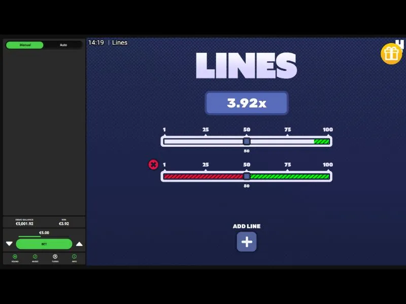 Играть на деньги в краш игру Lines Dare2Win
