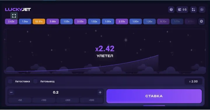 Сюжет игры Lucky Jet
