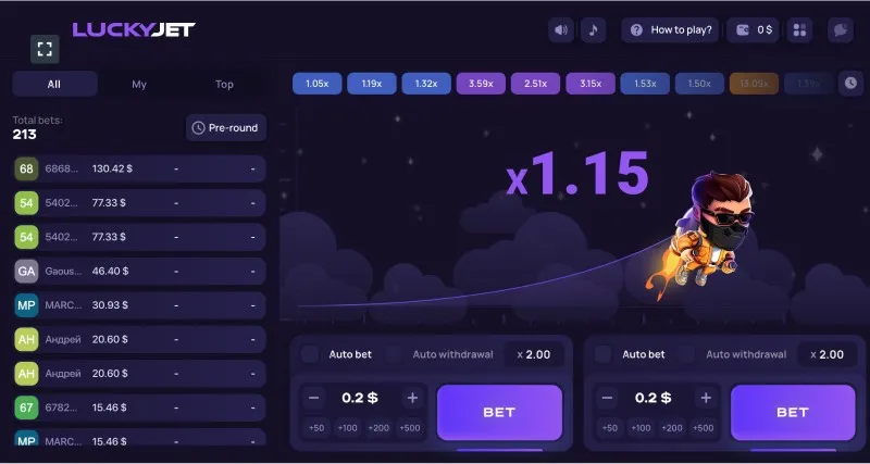 Caractéristiques du jeu Lucky Jet