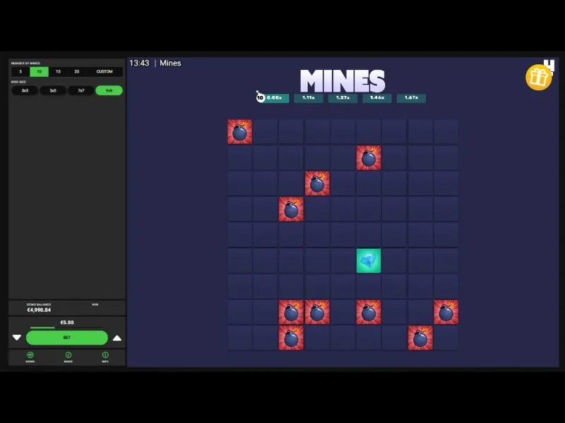 Где играть в Mines Dare2win