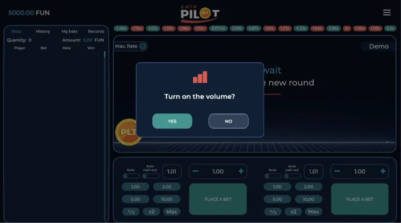Wo kann man Pilot Coin spielen