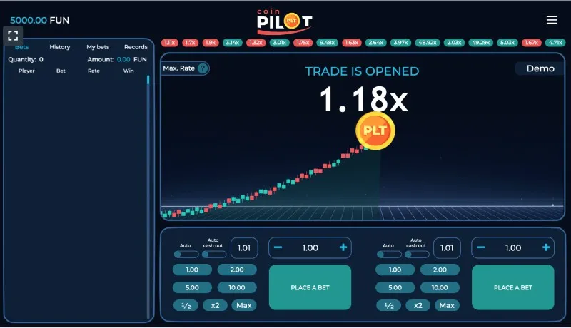 Über Pilot Coin Game