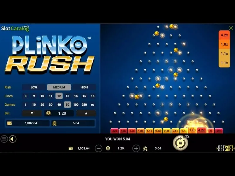 Trama y ambiente de Plinko Rush