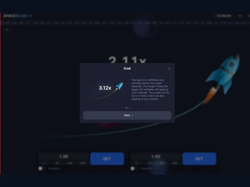 Über das Spiel Space Blaze
