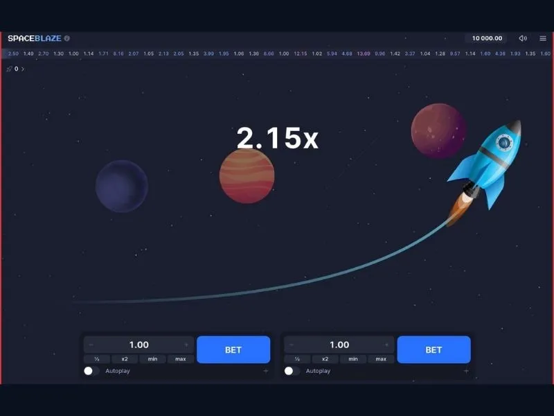 Spielen Space Blaze Absturz Spiel für Geld