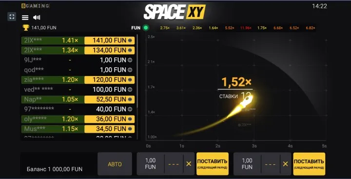 Особенности слота Space XY