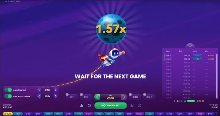 Juega a Spaceman crash por dinero en casinos online