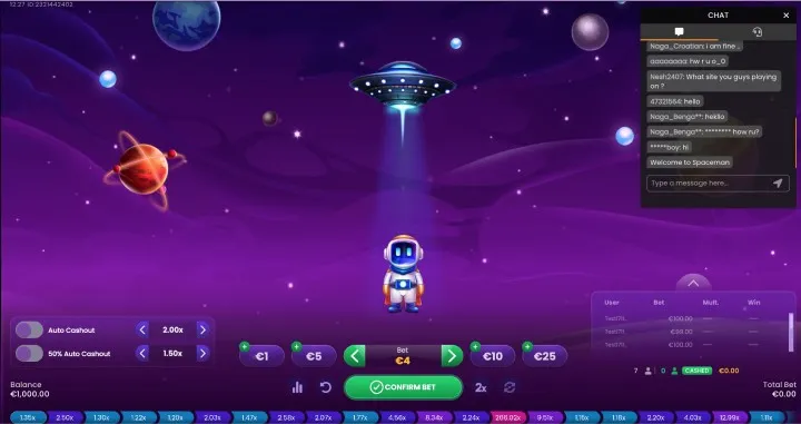 Trama del juego Spaceman