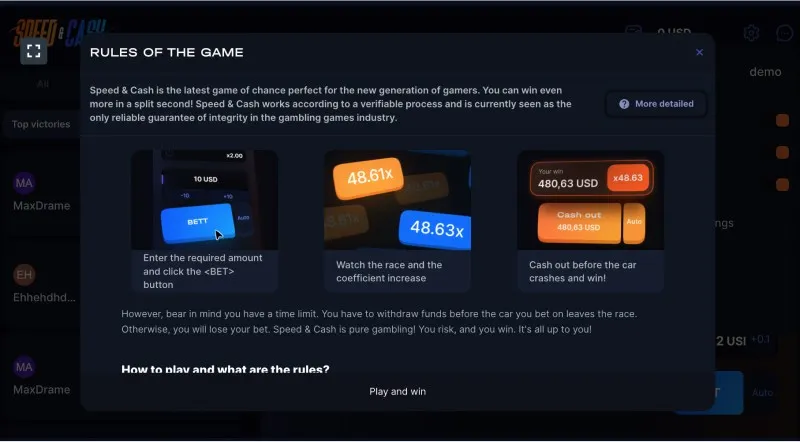 Estrategias y tácticas para jugar a Speed and Cash