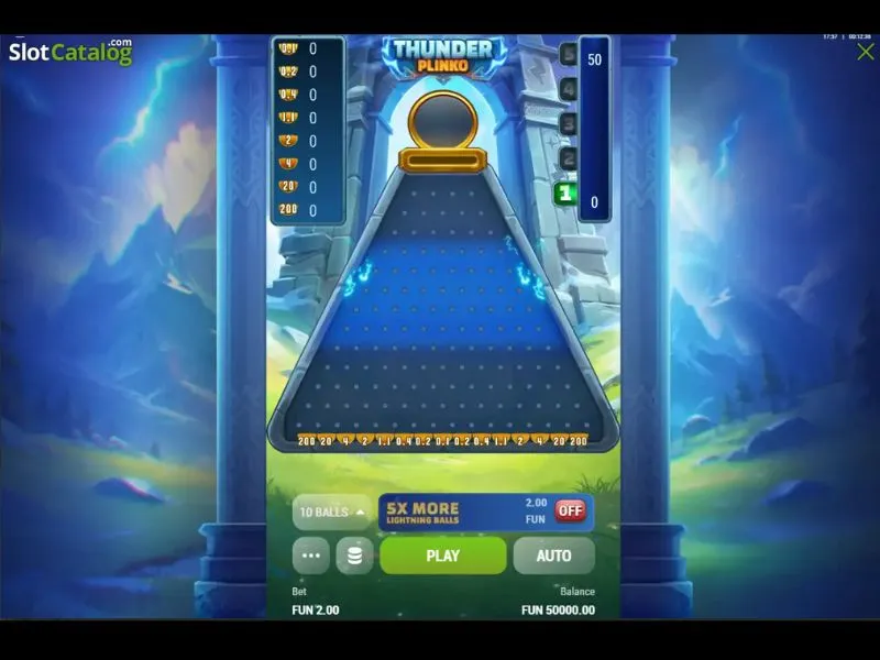 ThunderPlinko Características del juego