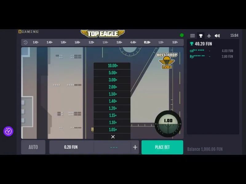 Juega Top Eagle crash juego por dinero
