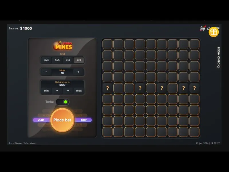Jogo das minas Turbo