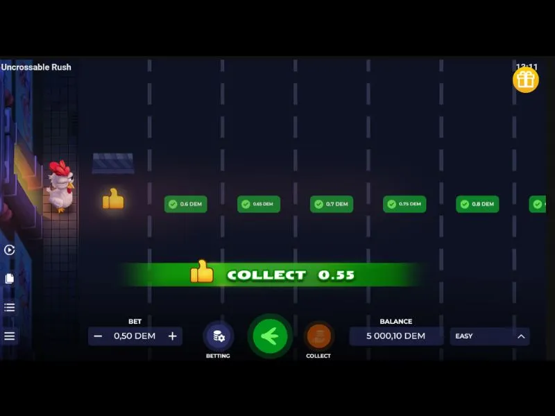 Играть на деньги в краш игру Uncrossable Rush