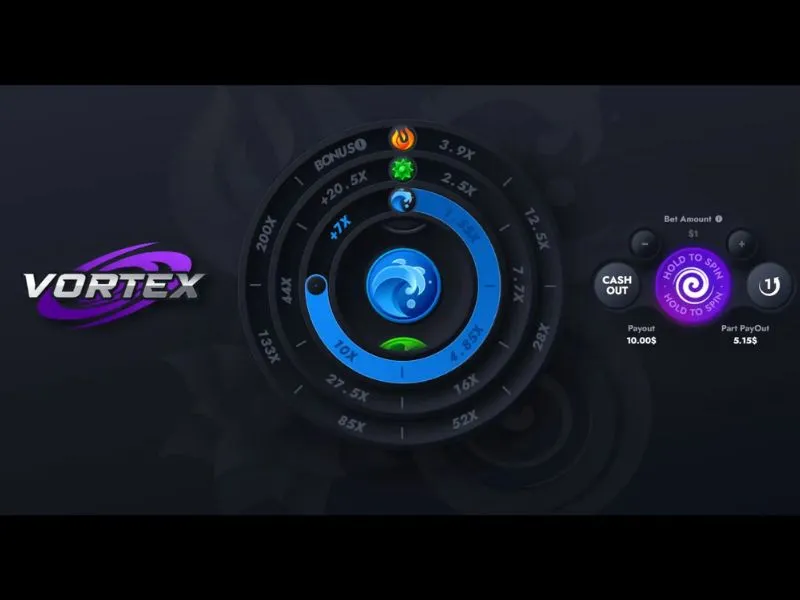 Jogar o jogo Vortex crash por dinheiro