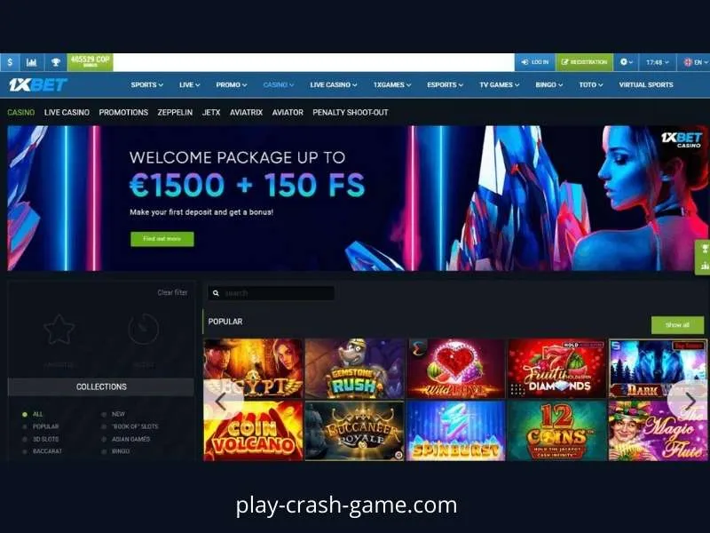 Spielen Sie Online-Crash-Spiele bei 1xBet casino