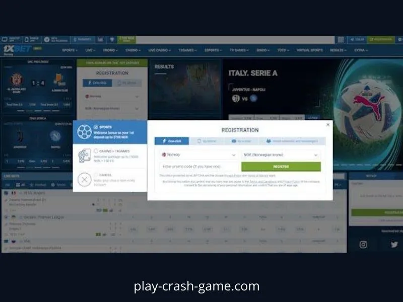 Spielen Sie Crash Games bei 1Xbet