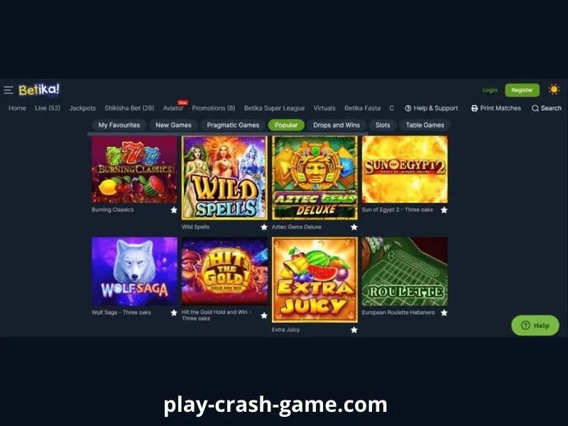 Información sobre el casino Betika