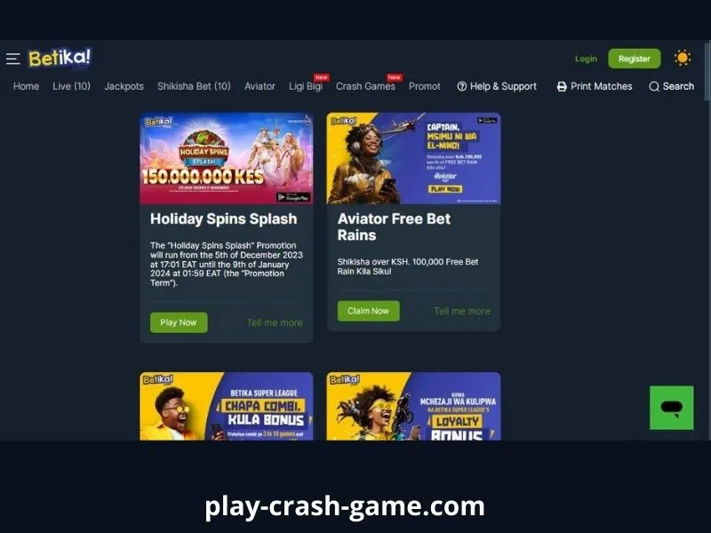 Bonos y Promociones de Juegos de Choque en Betika Casino