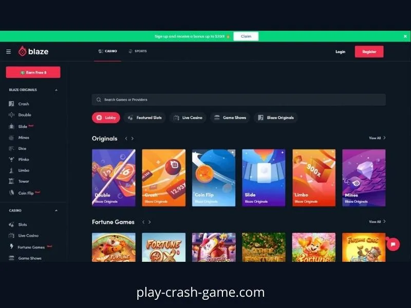 Играть в онлайн краш игры в Blaze казино