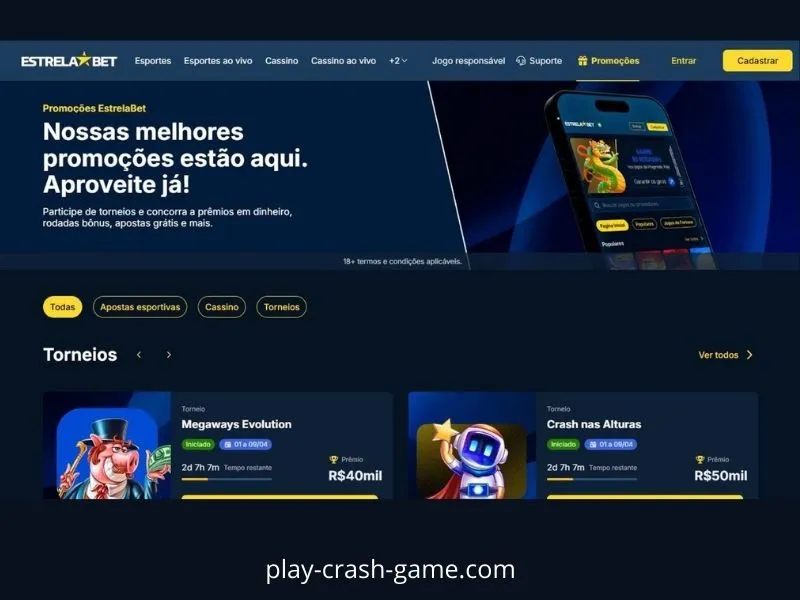 Play online crash games at Estrelabet casino