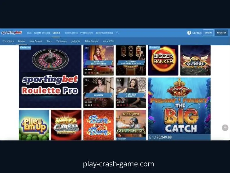 Play online crash games at Sportingbet.bet.br casino