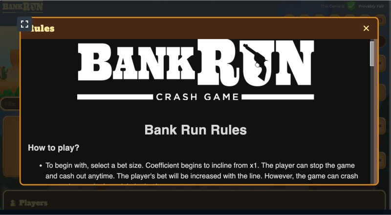 Where to play Bank Run