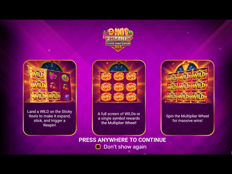 El argumento y la atmósfera del juego 9 Hot Fruits Stick and Spin 3X3
