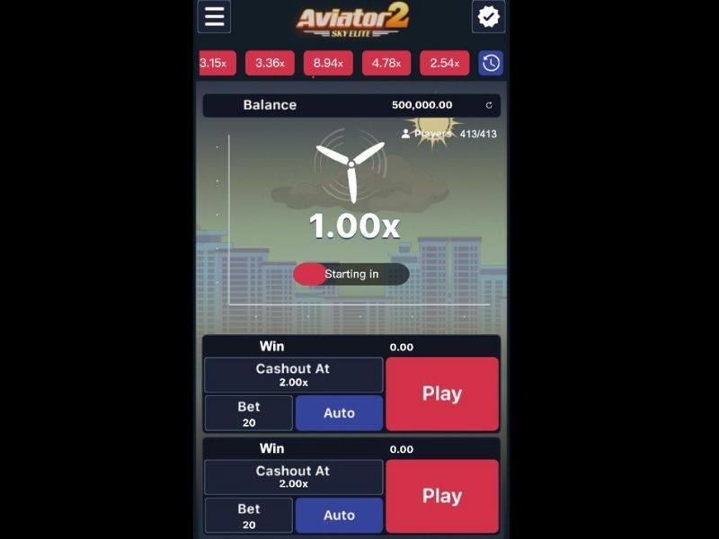 Играть на деньги в краш игру Aviator 2