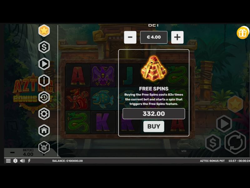 Juega por dinero en el juego de choque Aztec Bonus Pot