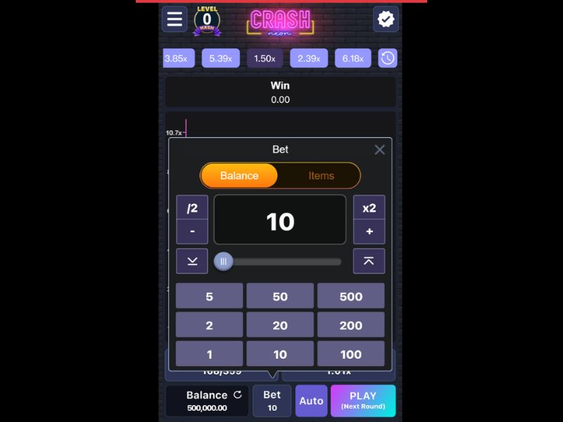 Играть на деньги в краш игру Crash Neon