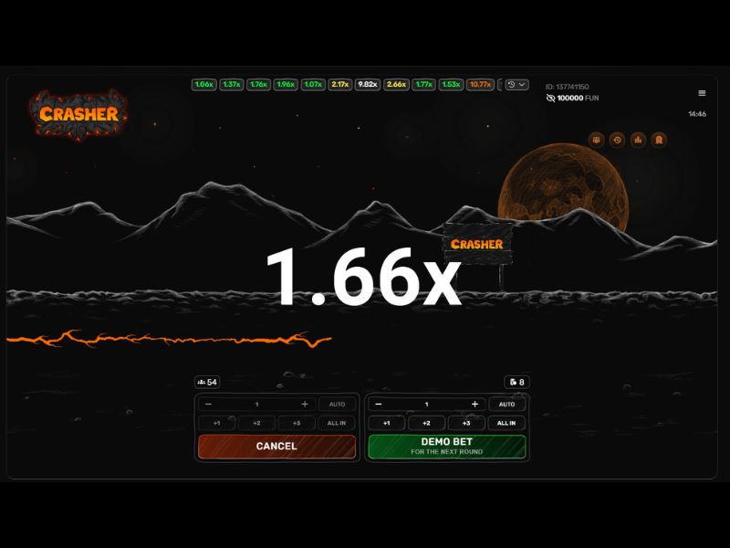 Играть бесплатно и на деньги в Crasher