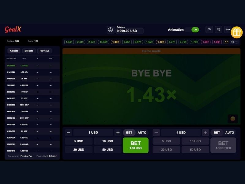 Играть бесплатно в Goal X