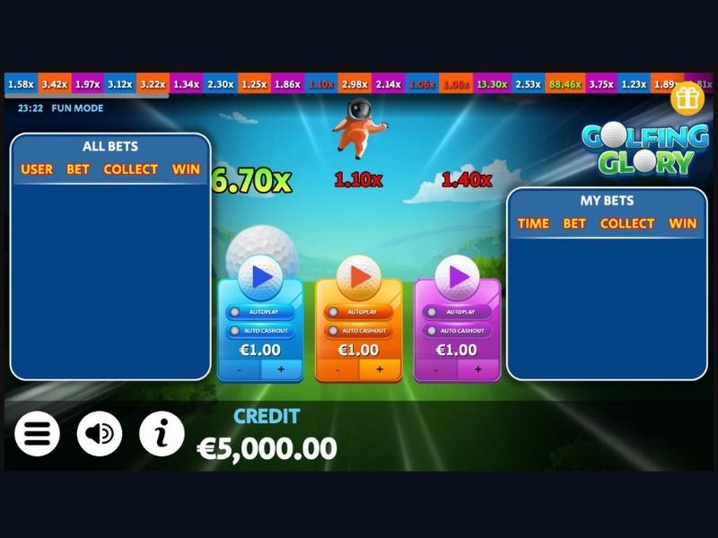 Играть на деньги в краш игру Golfing Glory