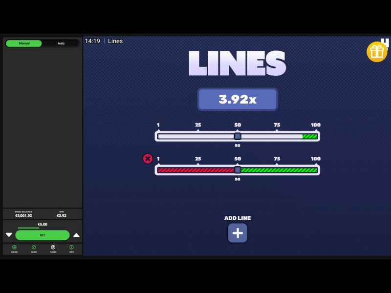 Juega al juego de choque Lines Dare2Win por dinero